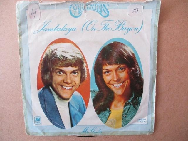 s5688 carpenters - jambalaya, Cd's en Dvd's, Vinyl Singles, Ophalen, Gebruikt, Overige genres, 7 inch