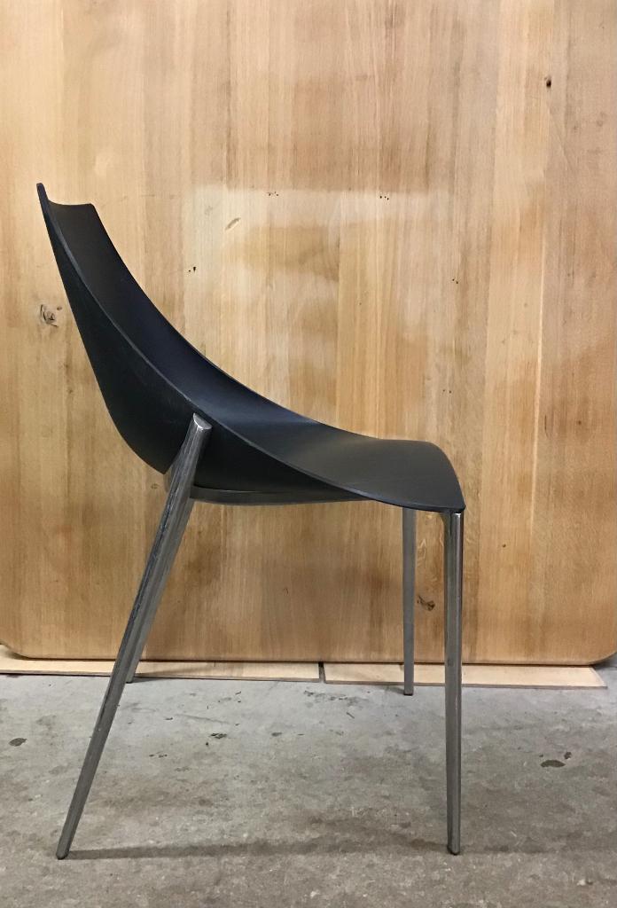 Vier stijlvolle stoelen modern design Marco Maran voor Parri, Ophalen, Gebruikt, Zwart, Vier