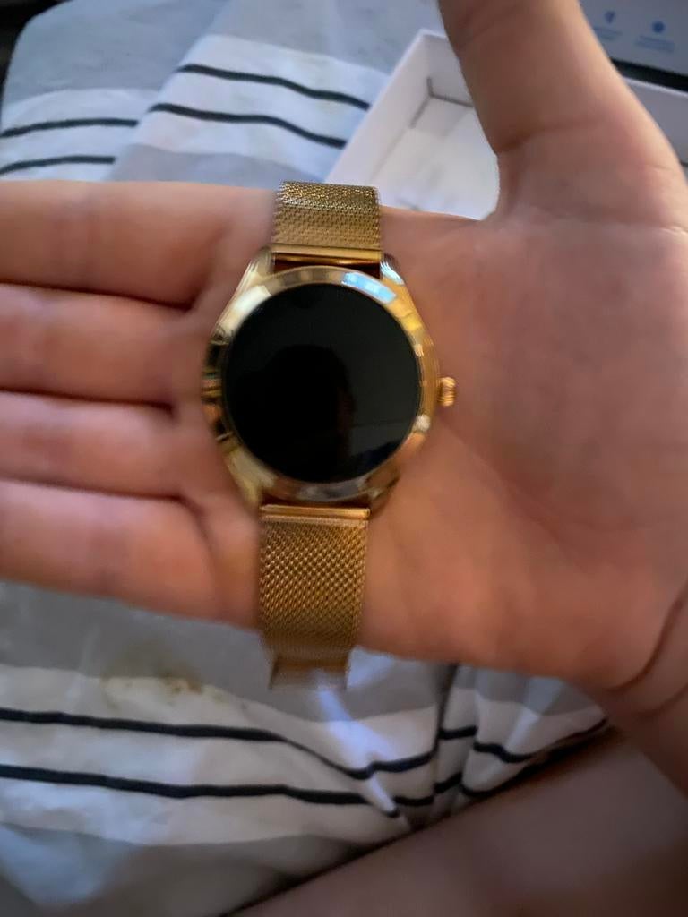 Gouden smartwatch, Ophalen of Verzenden, Gebruikt