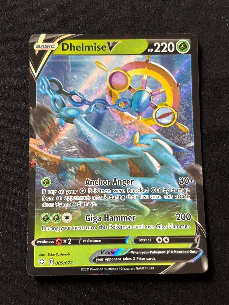 Dhelmise V - Shining Fates 009/072, Hobby en Vrije tijd, Verzamelkaartspellen | Pokémon, Ophalen of Verzenden, Zo goed als nieuw