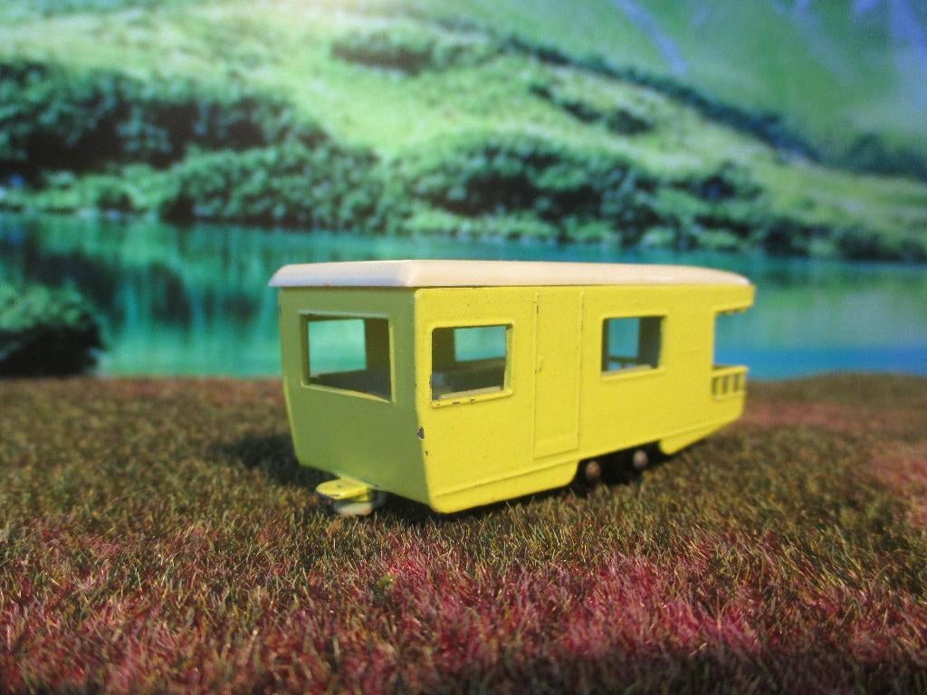 1:87 Trailer Caravan Lesney Matchbox Nr.23 Yellow 1965-1967, Ophalen of Verzenden, Gebruikt, Auto