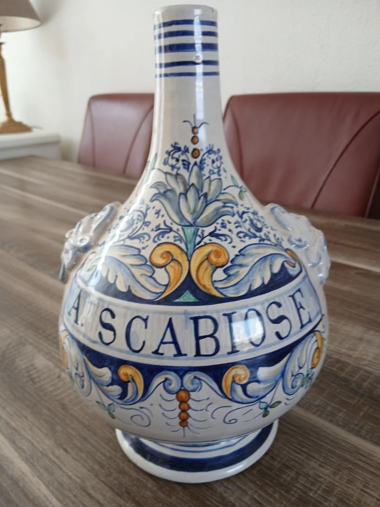 Italiaanse apotheek pot   A.Scabiose, Ophalen of Verzenden