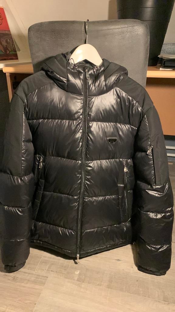 Winterjas Allesandro Zavetti maat L zwart, Ophalen of Verzenden, Zo goed als nieuw, Maat 52/54 (L), Zwart