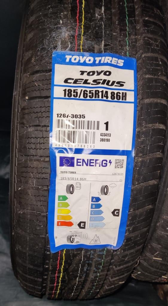 Toyo Tires Celcius R14 all-season + velgen, Auto-onderdelen, Banden en Velgen, Ophalen, 14 inch, Nieuw, 185 mm