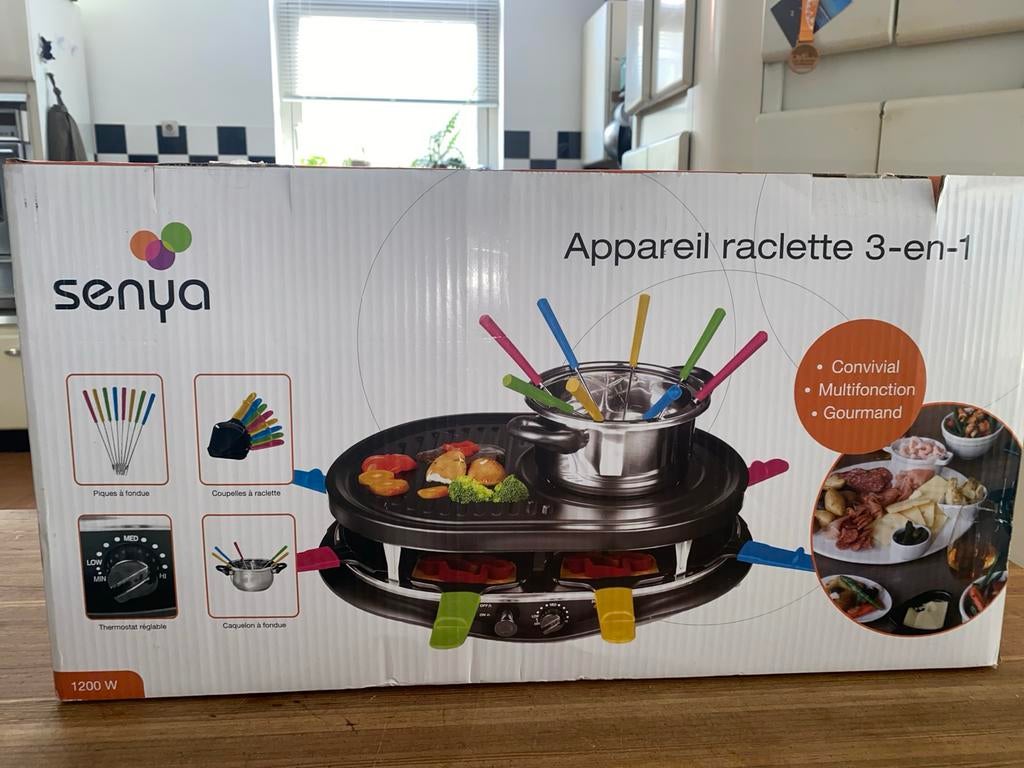 Nieuw Senya 3-in-1 Raclette, Fondue & Grill Gourmet Set, Ophalen of Verzenden, Nieuw
