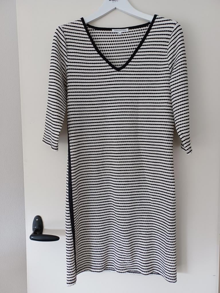 Tramontana jurk zwart/crème gestreept, Ophalen of Verzenden