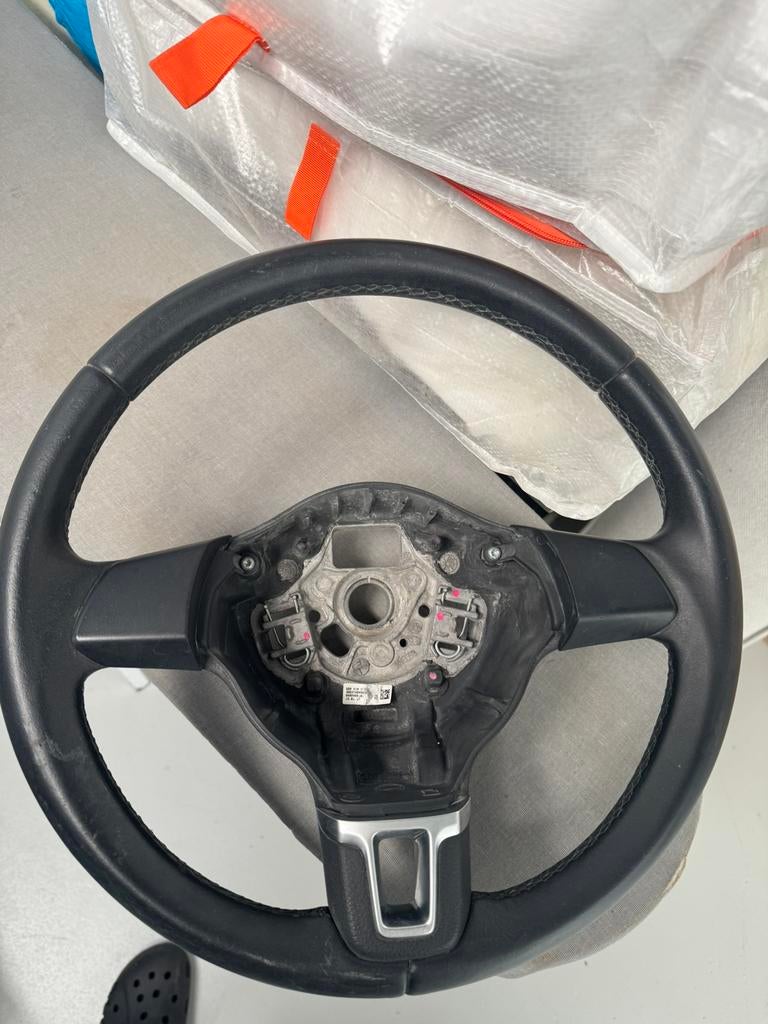 Volkswagen polo 6r / Golf 6 / Caddy stuur leder stuurwiel, Auto-onderdelen, Ophalen of Verzenden, Volkswagen
