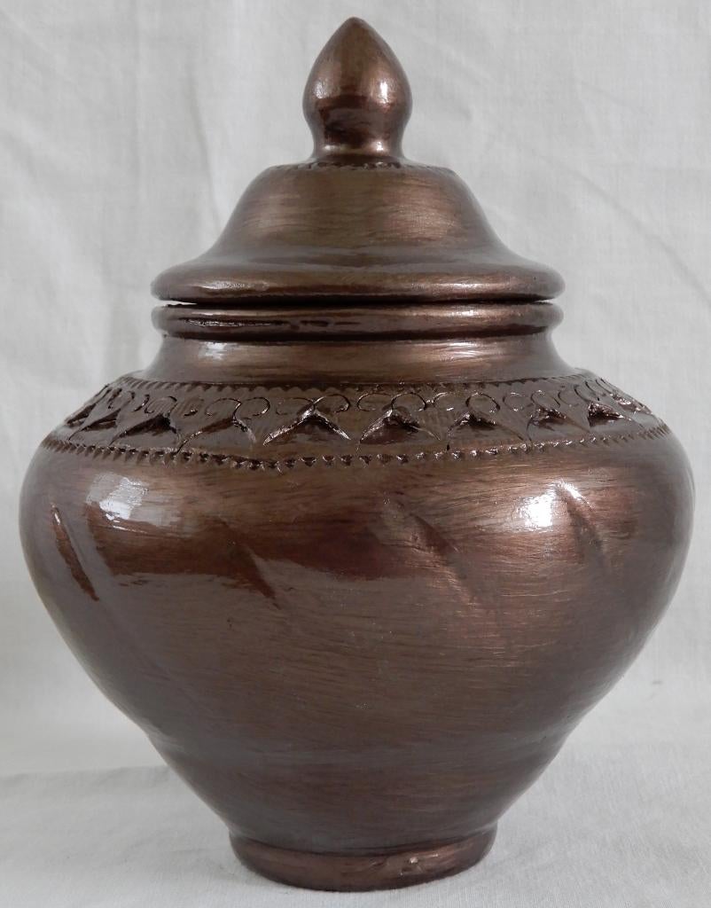 Urn Brons - Kleur Reliëf ( Verdeel Urn ), Ophalen of Verzenden, Nieuw