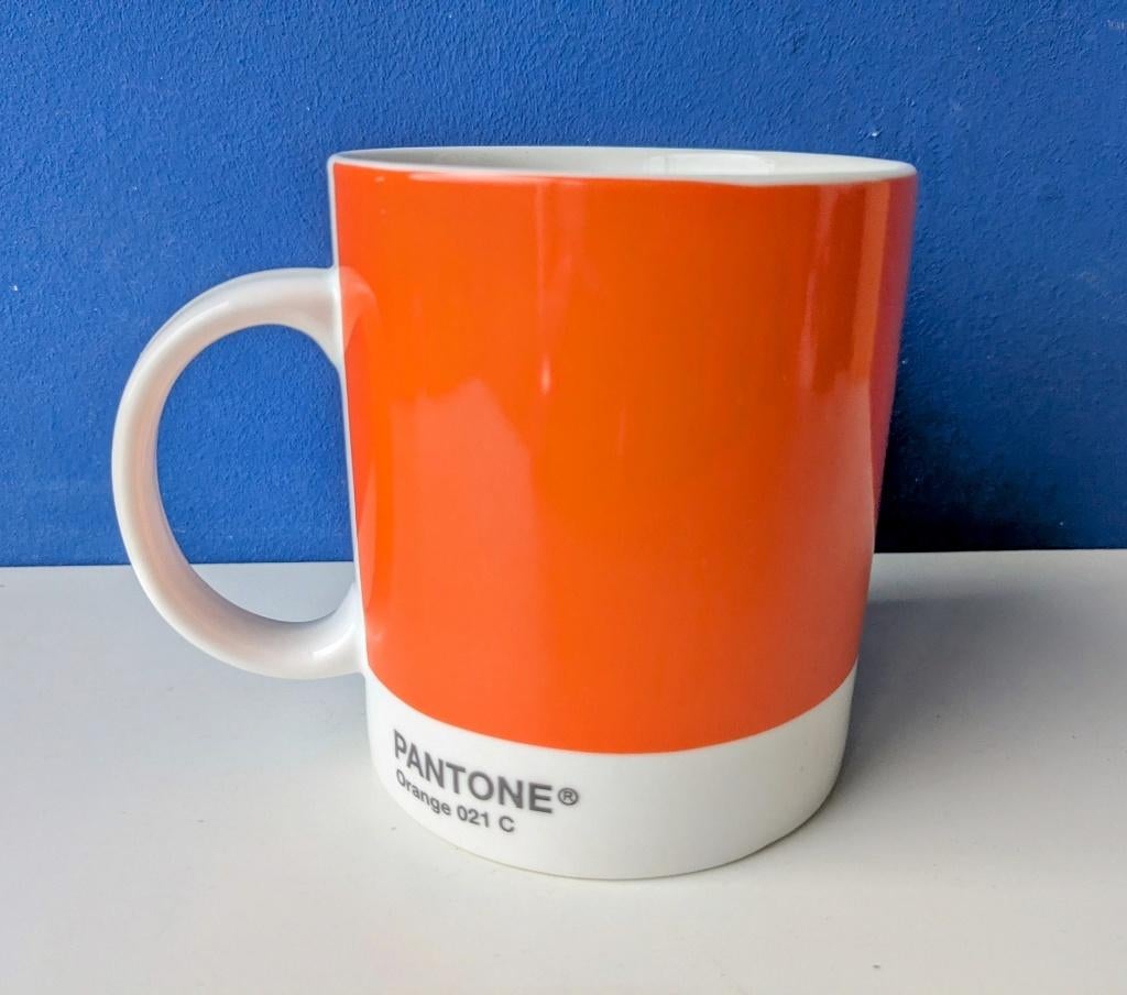 Pantone Orange 021C mok mug, Ophalen of Verzenden, Zo goed als nieuw, Overige stijlen, Kop(pen) en/of Schotel(s)