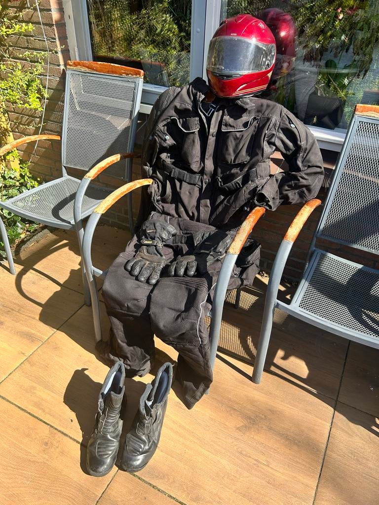 Complete set motorkleding: jas, broek, handschoenen, laarzen, Ophalen of Verzenden, Tweedehands, Heren, Broek | textiel