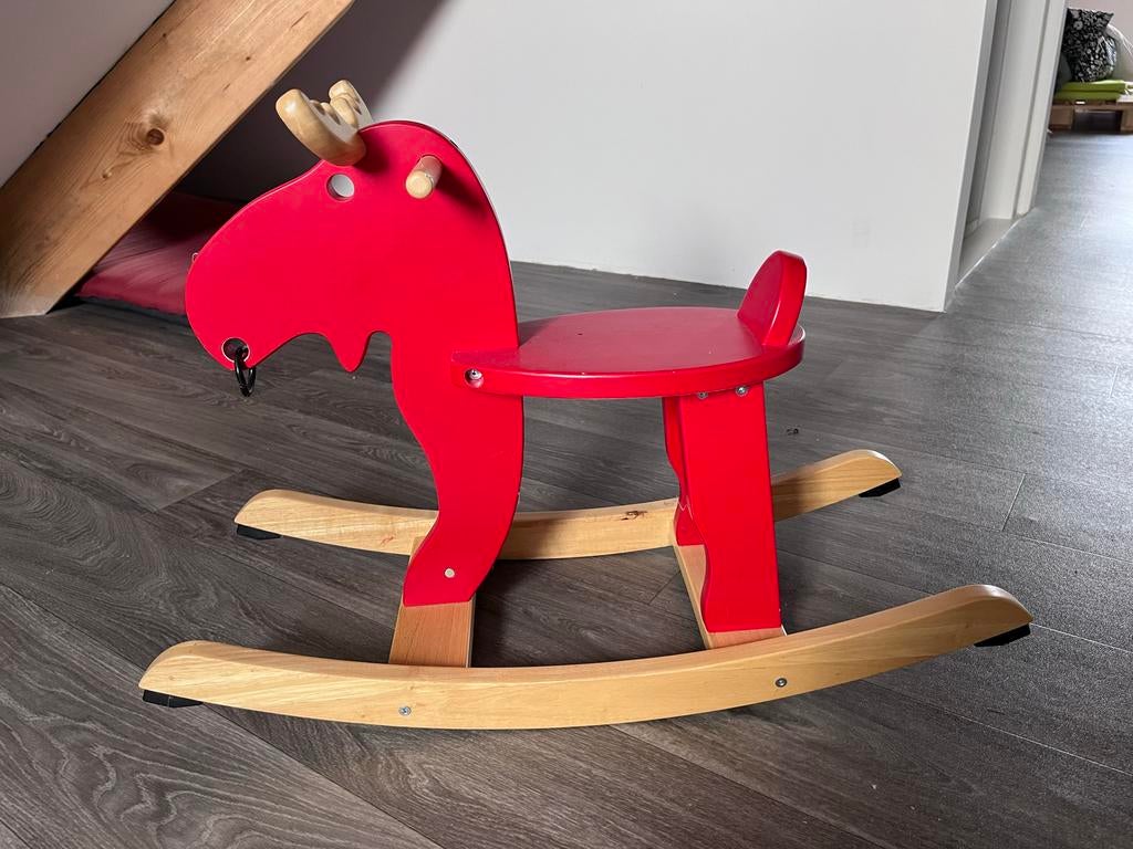 Houten Schommel-eland van IKEA, Ophalen, Zo goed als nieuw, Rij- of Hobbelspeelgoed