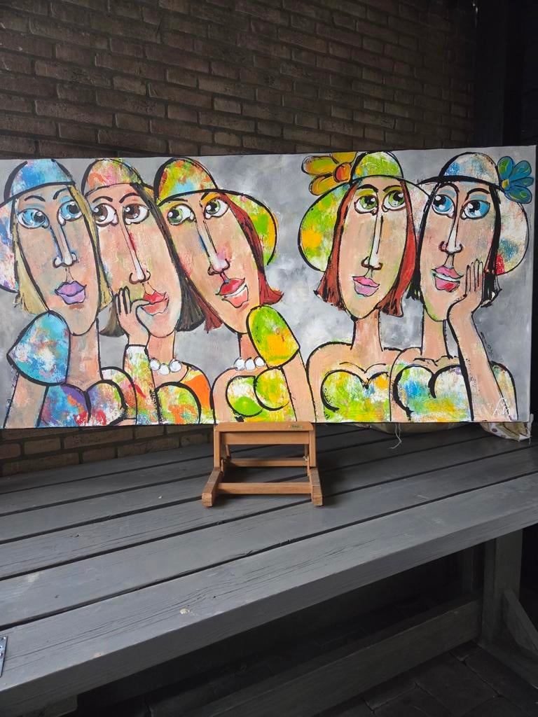 Origineel schilderij van Liz - 70x140 cm, Antiek en Kunst, Kunst | Schilderijen | Modern, Ophalen