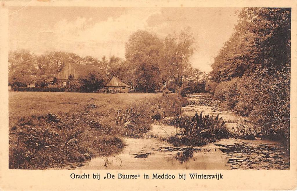 Winterswijk Gracht bij De Buurse in Meddoo Boerderij, Ophalen of Verzenden, Voor 1920, Gelopen, Gelderland