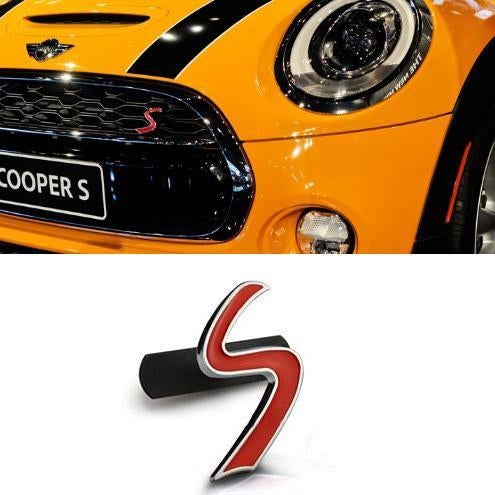 Mini Cooper S logo embleem set. Grill en achterzijde., Auto-onderdelen, Verzenden, Nieuw, Mini
