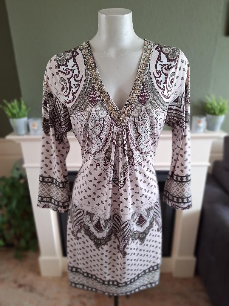 K-Design K Design mooie oud roze jurk L 42, K-design, Verzenden, Maat 42/44 (L), Zo goed als nieuw