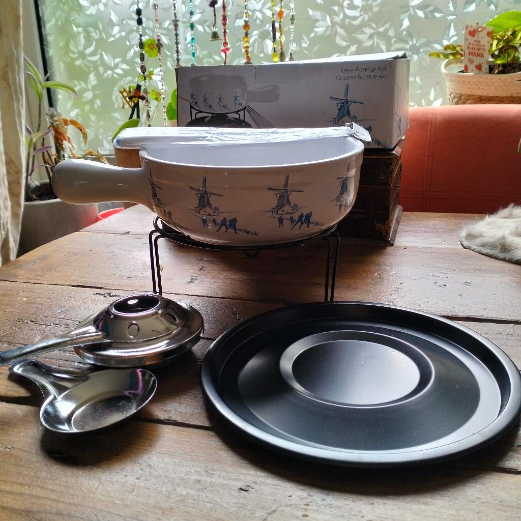 kaas fondueset nieuw, Ophalen of Verzenden, Nieuw, Brander, Fondueset
