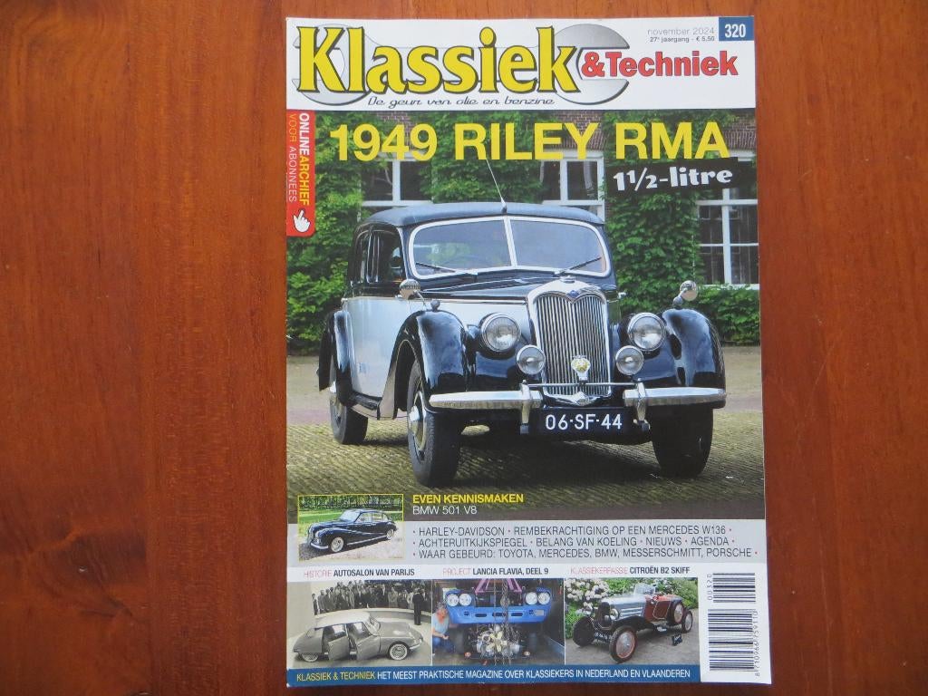 Klassiek & Techniek 320 Riley RMA, BMW 501 V8, Citroën B2, Ophalen of Verzenden, Nieuw, BMW
