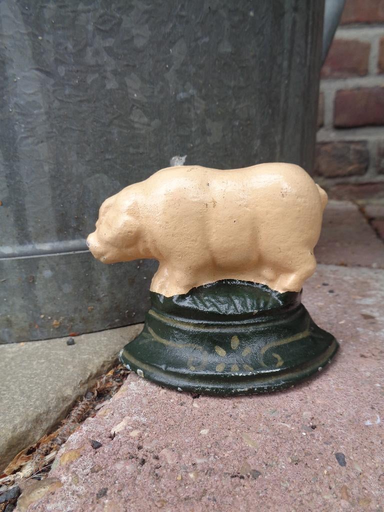 ~ Gietijzeren Varken Deurstopper, Ophalen of Verzenden, Gebruikt, Binnen