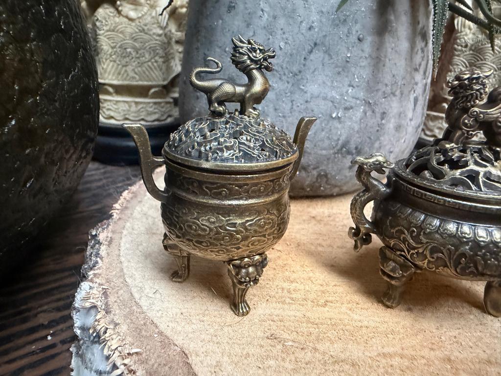 Wierookbrander met chinese draak Kan een kegeltje in, Overige materialen, Overige kleuren, Nieuw, Ophalen of Verzenden