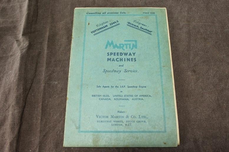Martin JAP / Rudge Speedway machines 1936 service manual, Ophalen of Verzenden, Overige merken