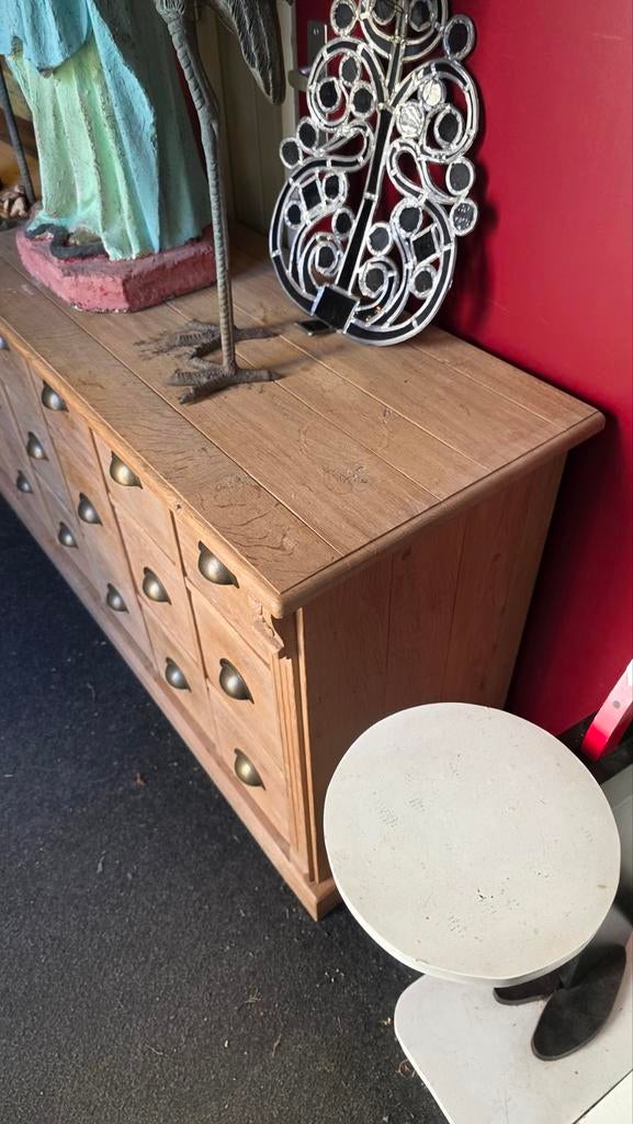 Vol eiken apothekers lade blok, Ophalen