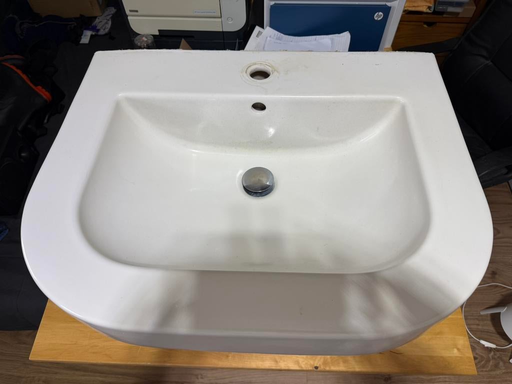Wastafel met sifonkap, Ophalen, 50 tot 100 cm, Zo goed als nieuw, Minder dan 100 cm