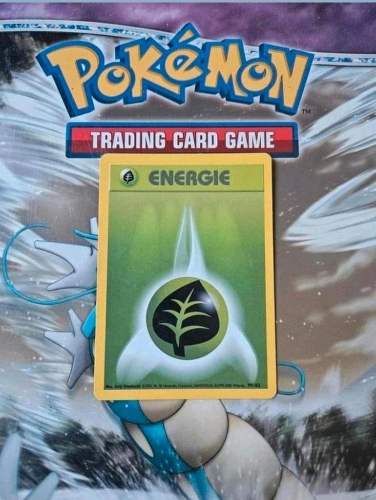 Gras energie 99/102 Base set pokemon kaart NL, Hobby en Vrije tijd, Verzamelkaartspellen | Pokémon, Ophalen of Verzenden, Gebruikt