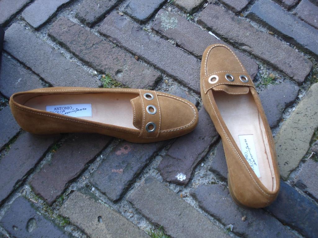ANTONIO PAOLO BRUINE INSTAPPERS 36 NIEUW GRATIS VERZENDING, Kleding | Dames, Schoenen, Bruin, Instappers, Nieuw, Antonio Paolo 36