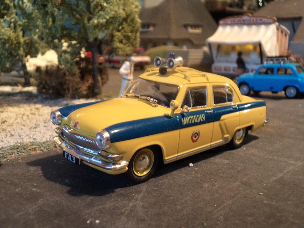 1/43 Gaz Volga M21 Politie - DeAgostini, Hobby en Vrije tijd, Modelauto's | 1:43, Ophalen of Verzenden, Nieuw, Auto, Overige merken