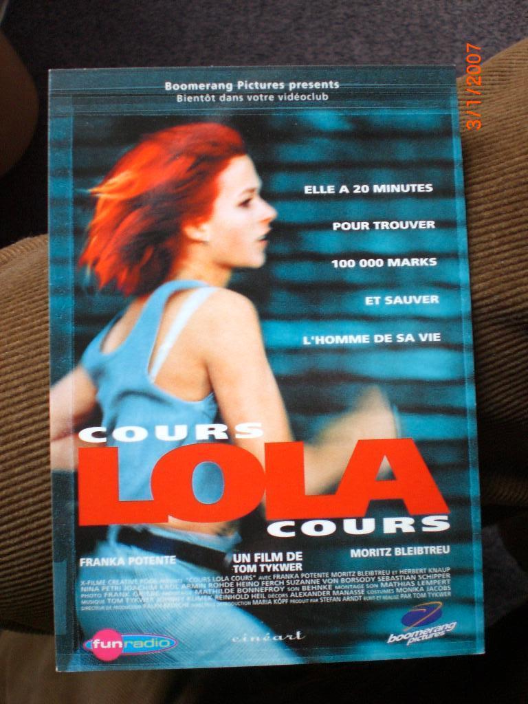 kaart Franka Potente  in ''Lola Rennt, Ophalen of Verzenden, 1980 tot heden, Ongelopen, Sterren en Beroemdheden