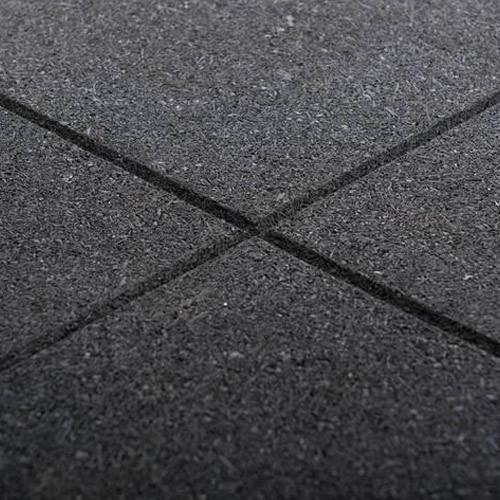 Rubber Tuin / Dak / Terras Tegels 50 x 50 x 2.5cm (Zwart), Rubber, Nieuw, 10 m² of meer, Boerhaaveweg 10