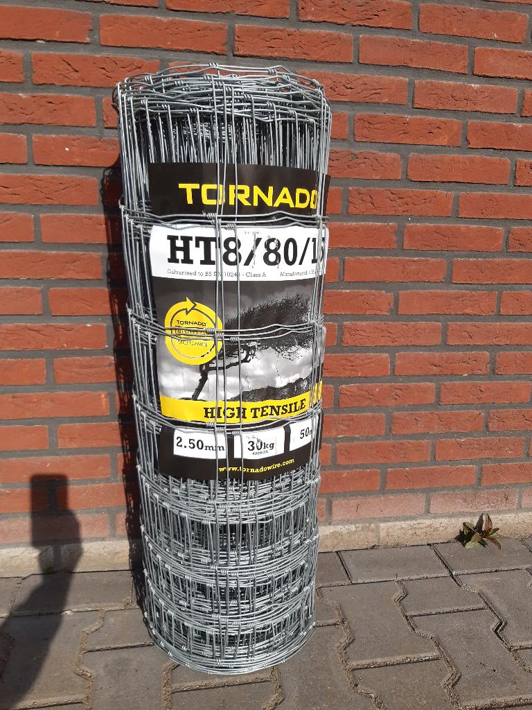 Schapengaas Tornado gaas HT8-80-15 0,80m hoog 50 mtr lang, Ophalen, Nieuw, 20 meter of meer, Gaas
