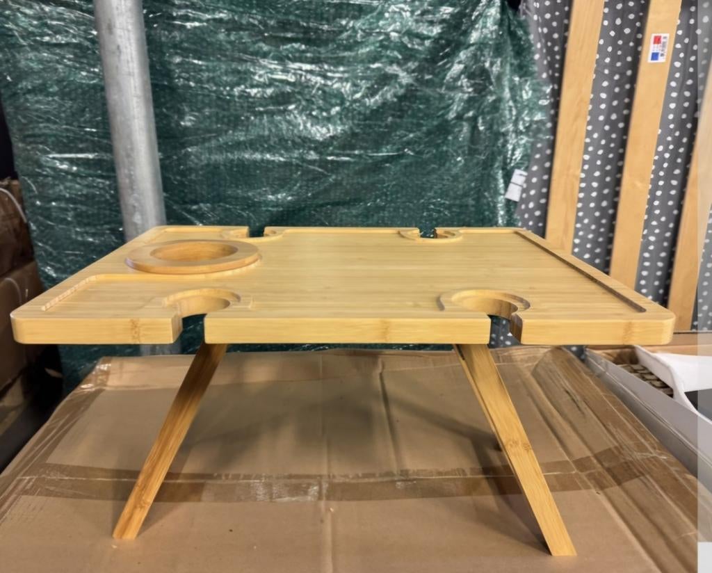 Bamboe wijntafel, Nieuw in de doos!, Ophalen of Verzenden, Nieuw
