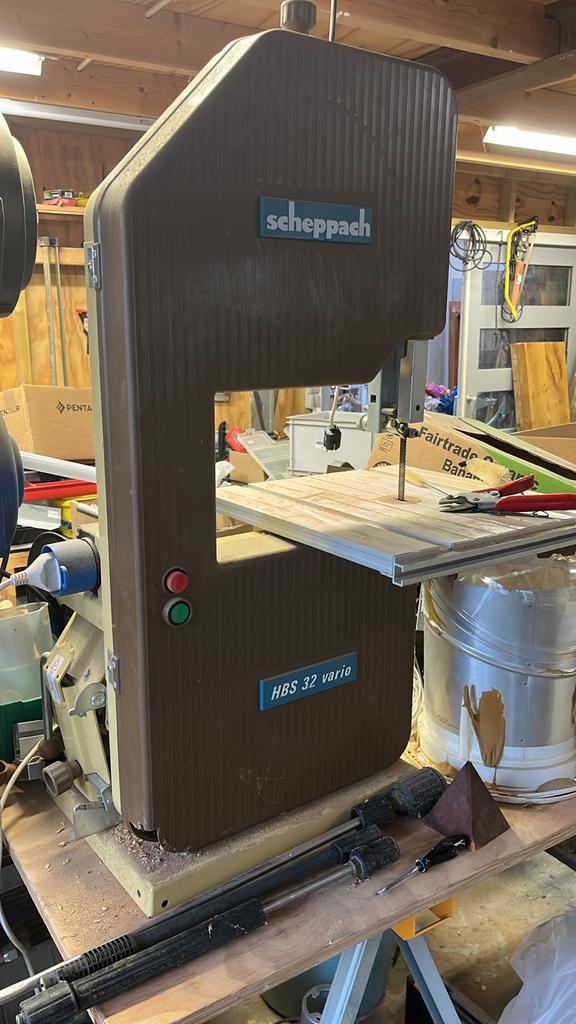 Scheppach Lintzaag HBS 32 Vario - Zo goed als nieuw!, 70 mm of meer, 600 tot 1200 watt, Ophalen of Verzenden, Zo goed als nieuw