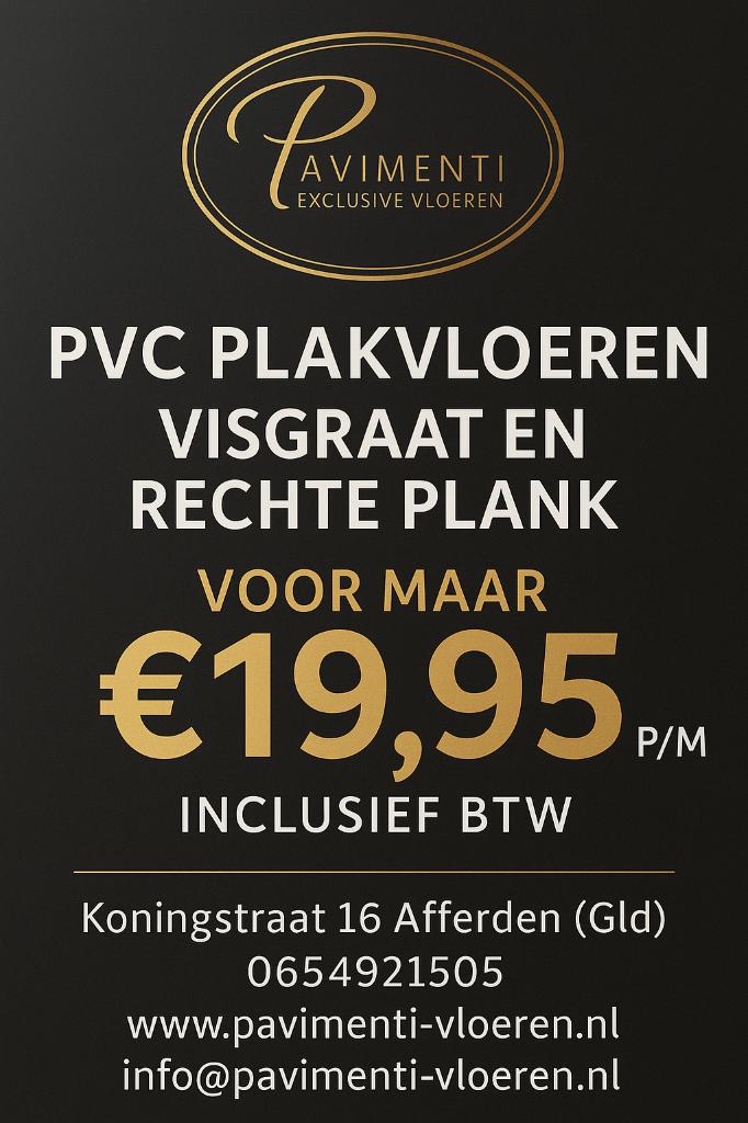AA+ kwaliteit PVC Vloeren €19,95, Ophalen, 50 tot 150 cm, Overige typen, Nieuw