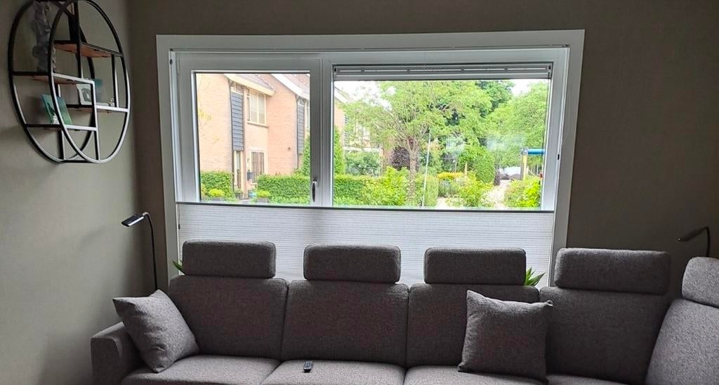 Lichtgrijze  top down bottom up plissé gordijn 223x150 cm, Ophalen