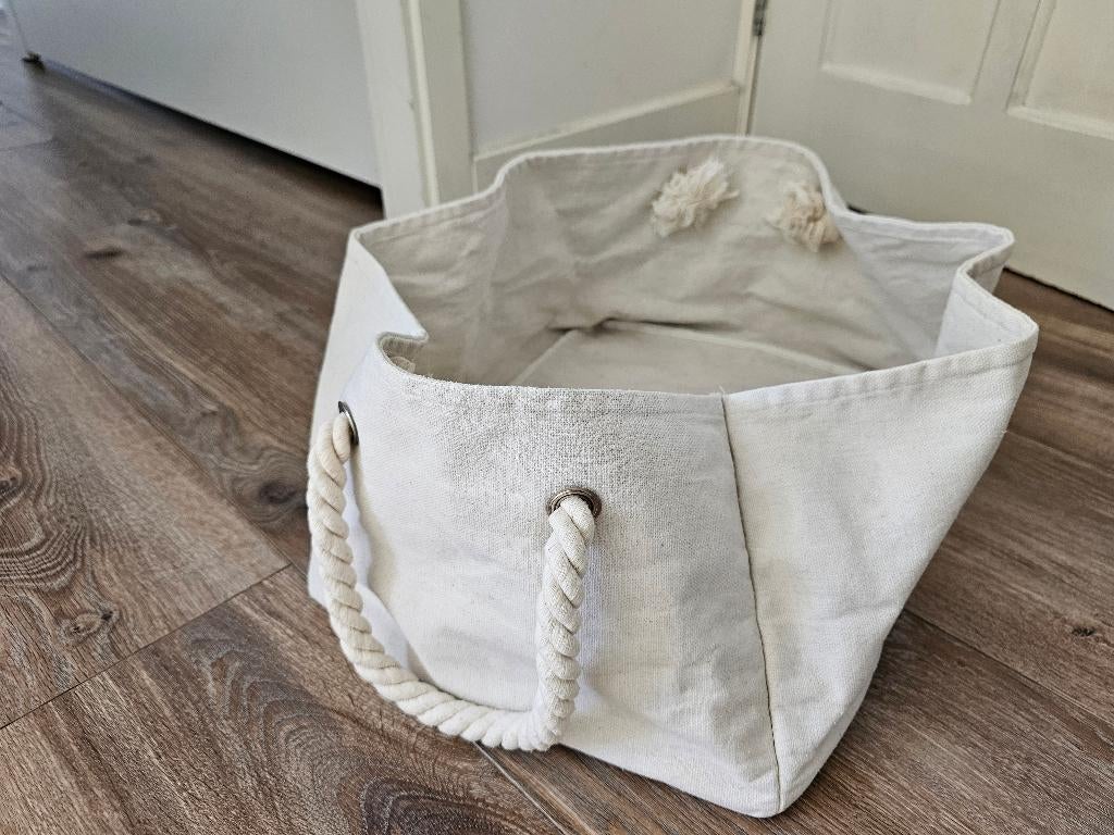 Zara Home - Decoratieve canvas mand, Overige materialen, Gebruikt, Mand, Ophalen of Verzenden