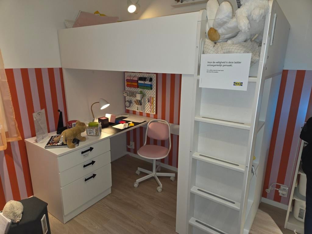 Ikea Smastad Hoogslaper met Bureau, Ophalen, Zo goed als nieuw, Hoogslaper