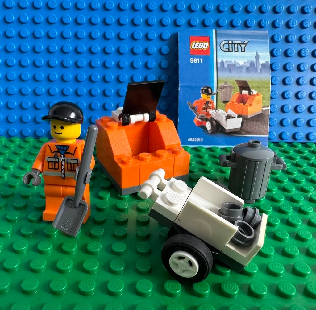 Lego City 5611 Public Works vuilnisman Compleet, Ophalen of Verzenden, Zo goed als nieuw, Complete set, Lego