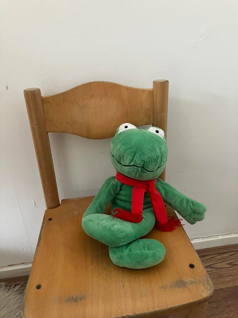 Kikker grote handpop Max Velthuis kinderboeken knuffel, Ophalen of Verzenden, Zo goed als nieuw