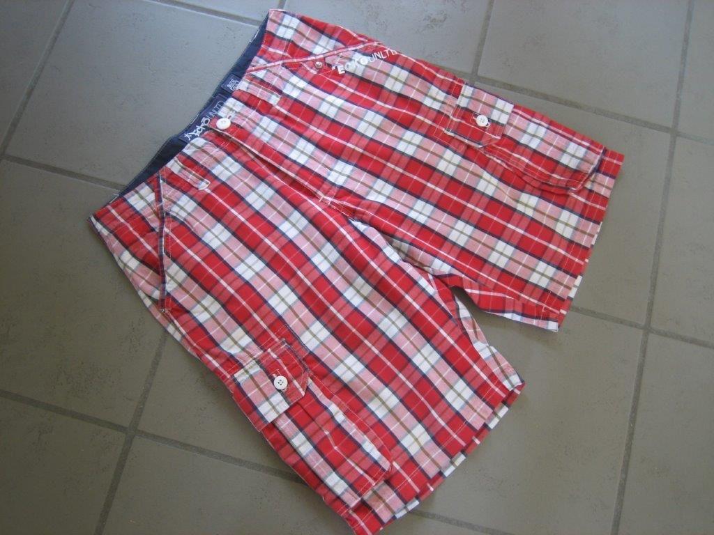Sportieve rood-wit geruite short ECKO UNLTD maat 33 snazzeys, Maat 52/54 (L), Ecko, Verzenden, Zo goed als nieuw