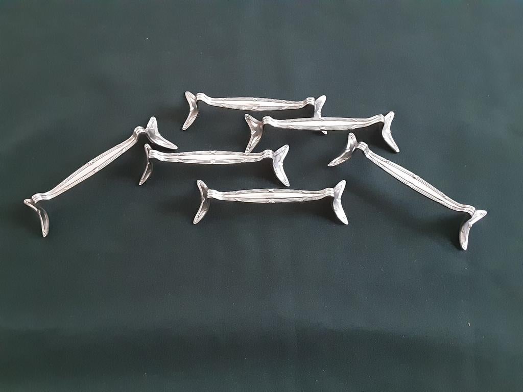 6 antieke messenleggers, Antiek en Kunst, Antiek | Bestek, Ophalen of Verzenden