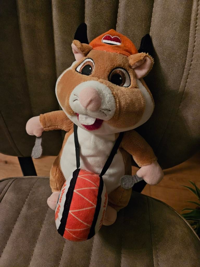 Hamster Knuffel met trommel, Ophalen of Verzenden, Zo goed als nieuw, Overige typen