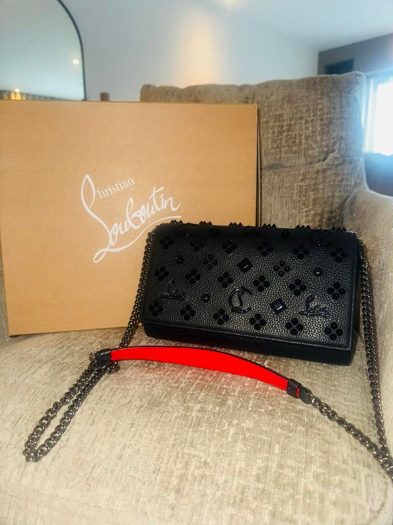 Christian Louboutin Tas, Ophalen of Verzenden, Zo goed als nieuw, Zwart, Schoudertasje