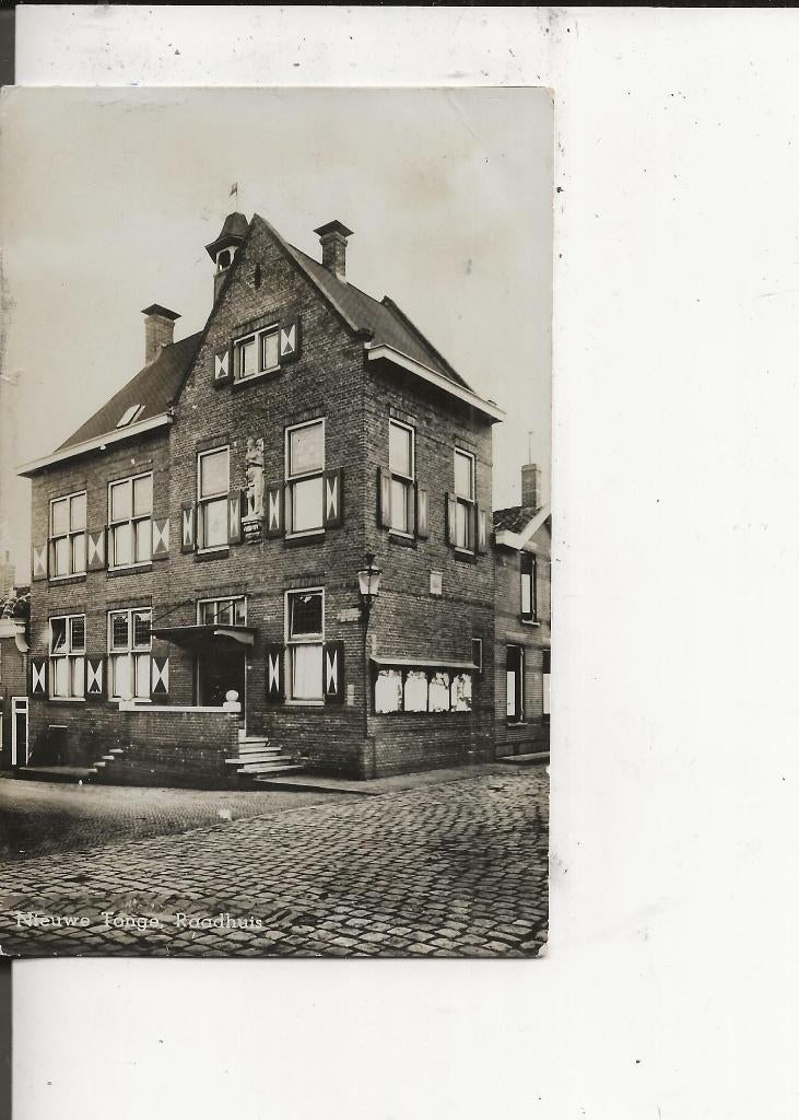 Nieuwe Tonge Raadhuis  9-7-1945  J Meijer, Verzenden, 1940 tot 1960, Gelopen, Zuid-Holland