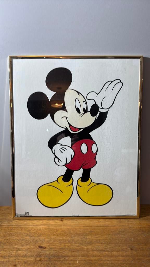 Vintage Disney USA art print Mickey Mouse.604, Verzamelen, Disney, Ophalen of Verzenden, Mickey Mouse, Zo goed als nieuw, Plaatje of Poster
