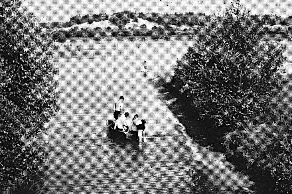 80508 Otterlo Zwembad de Zanding 1957 Gelopen met zegel, Ophalen of Verzenden, 1940 tot 1960, Gelopen, Gelderland