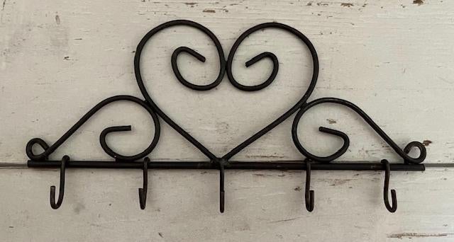 Comptoir de Famille wandrekje met 5 haken hartvormig, Ophalen of Verzenden, Gebruikt