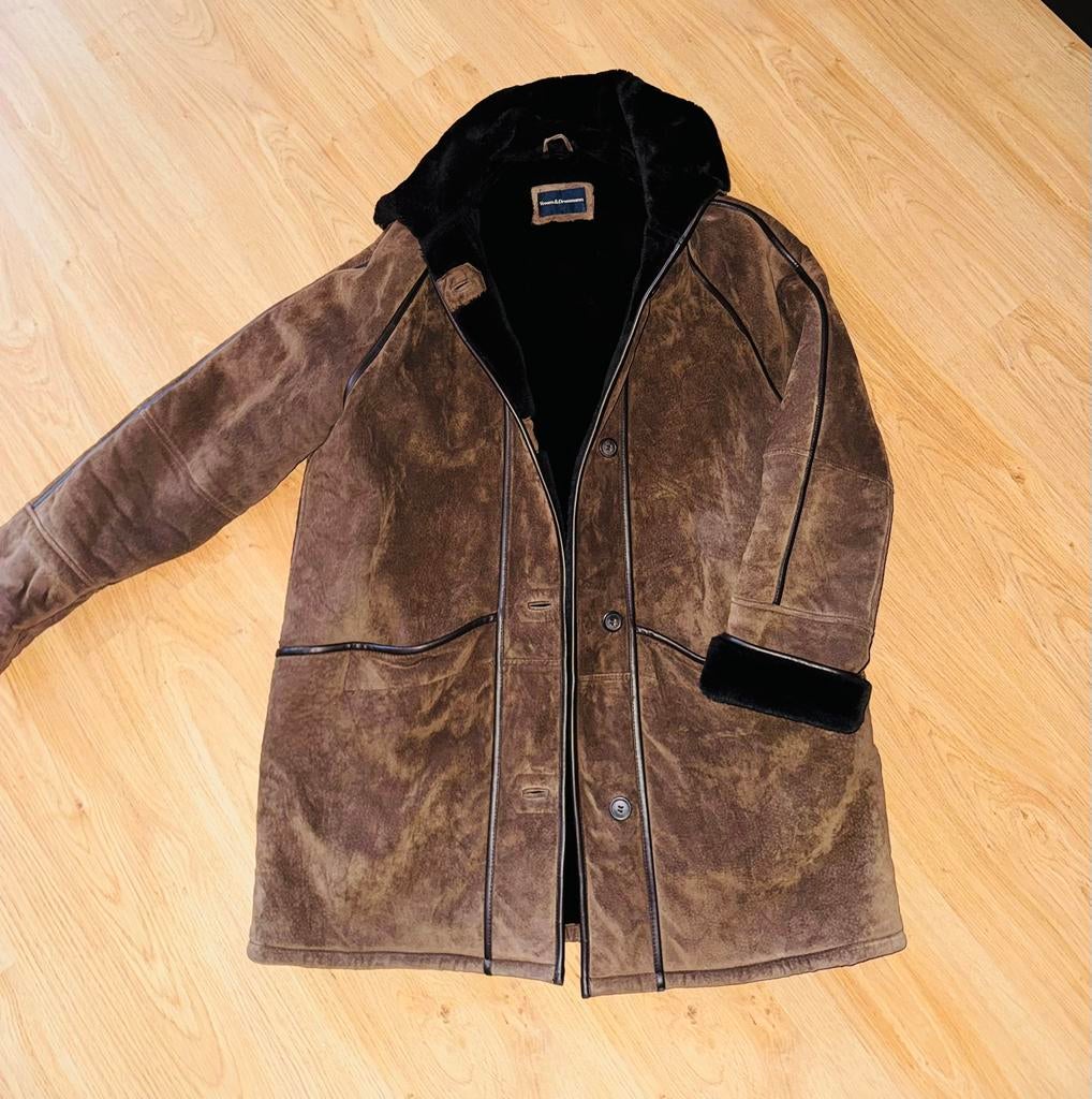 Vintage vroom en dreesman suede jas., Kleding | Dames, Jassen | Winter, Zo goed als nieuw, Bruin, Ophalen