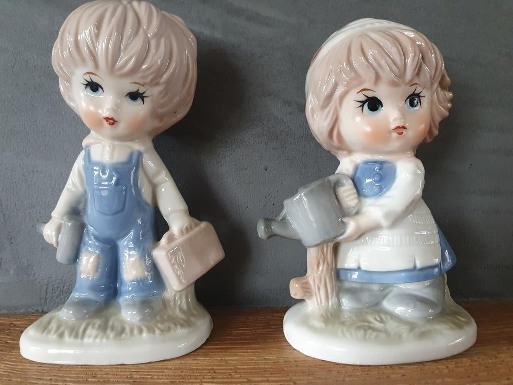 2 leuke nostalgische beeldjes retro jaren 70, Ophalen of Verzenden, Zo goed als nieuw